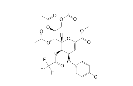 METHYL-7,8,9-TRI-O-ACETYL-2,6-ANHYDRO-4-O-(4-CHLOROPHENYL)-3,5-DIDEOXY-5-[(TRIFLUOROACETYL)-AMINO]-D-GLYCERO-D-TALO-NON-2-ENOATE