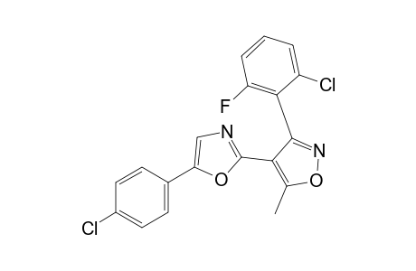 5-(p-chlorophenyl)-2-[3-(2-chloro-6-fluorophenyl)-5-methyl-4-isoxazolyl]oxazole