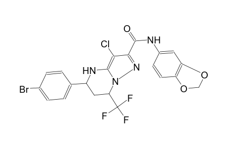 N-(1,3-benzodioxol-5-yl)-5-(4-bromophenyl)-3-chloro-7-(trifluoromethyl)-4,5,6,7-tetrahydropyrazolo[1,5-a]pyrimidine-2-carboxamide