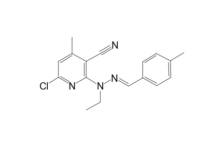 3-Pyridinecarbonitrile, 6-chloro-2-[1-ethyl-2-[(4-methylphenyl)methylidene]hydrazino]-4-methyl-