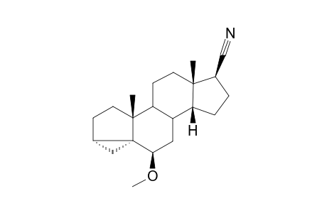 6.beta.-Methoxy-3.alpha.,5..alpha.-cyclo.,14.beta.-androstane-17.beta.-carbonitrile