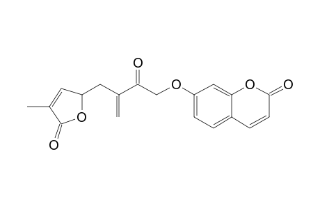 7-[2-keto-3-[(5-keto-4-methyl-2H-furan-2-yl)methyl]but-3-enoxy]coumarin