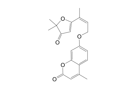 7-[[(Z)-3-(4,5-DIHYDRO-5,5-DIMETHYL-4-OXOFURAN-2-YL)-BUT-2-ENYL]-OXY]-4-METHYL-2H-1-BENZOFURAN-2-ONE