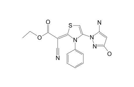 ETHYL-2-[4-(5-AMINO-3-HYDROXY-1H-PYRAZOL-1-YL)-3-PHENYLTHIAZOL-2-(3H)-YLIDENE]-2-CYANOACETATE