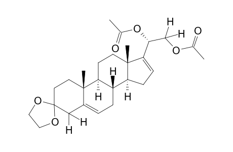 20β,21-dihydroxypregna-5,16-dien-3-one, cyclic ethylene acetal, diacetate