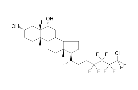 3ALPHA,6ALPHA-DIHYDROXY-24,24,25,25,26,26-HEXAFLUORO-26-DIFLUOROCHLOROMETHYL-27-NOR-5BETA-CHOLESTANE