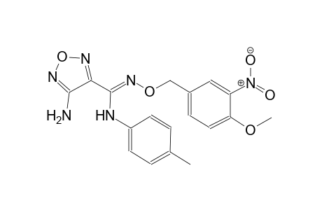 4-amino-N'-[(4-methoxy-3-nitrobenzyl)oxy]-N-(4-methylphenyl)-1,2,5-oxadiazole-3-carboximidamide