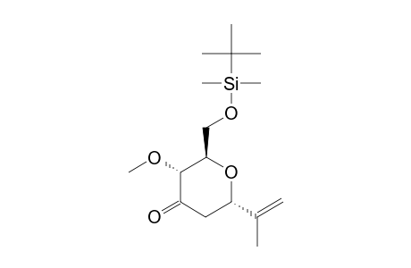 [2R-(2-ALPHA,3-BETA,6-BETA)]-2-[([(1,1-DIMETHYLETHYL)-DIMETHYLSILYL]-OXY)-METHYL]-TETRAHYDRO-3-METHOXY-6-(1-METHYLETHENYL)-4H-PYRAN-4-ONE