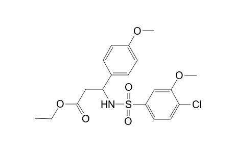 3-[(4-chloro-3-methoxy-phenyl)sulfonylamino]-3-(4-methoxyphenyl)propionic acid ethyl ester