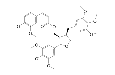 LINDERUCA-B;(+)-9'-O-(Z)-FERULOYL-4,5,5'-TRIMETHOXY-LARICIRESINOL