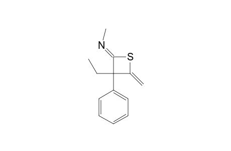 3-ETHYL-4-METHYLENE-2-METHYLIMINO-3-PHENYLTHIETANE