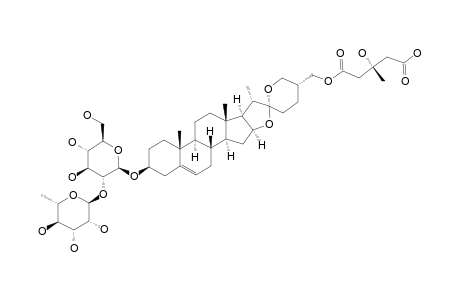 BROWNIOSIDE;(25R)-27-O-(3-HYDROXY-3-METHYLGLUTAROYL)-SPIROST-5-ENE-3-BETA,27-DIOL-3-O-ALPHA-L-RHAMNOPYRANOSYL-(1->2)-BETA-D-GLUCOPYRANOSIDE