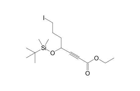 Ethyl 4-tert-butyldimethylsilyloxy-7-iodohept-2-ynoate