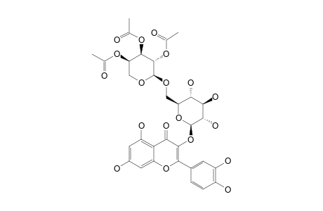 QUERCETIN-3-[2''',3''',4'''-TRIACETYL-ALPHA-L-ARABINOPYRANOSYL-(1->6)-BETA-D-GLUCOPYRANOSIDE]