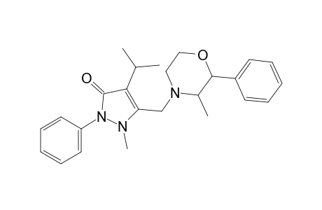 4-isopropyl-2-methyl-3-[(3-methyl-2-phenylmorpholino)methyl]-1-phenyl-3-pyrazolin-5-one