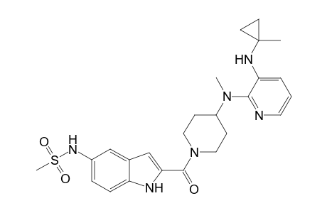 1-[(5-Methanesulfonamidoindol-2-yl)carbonyl]-4-[N-methyl-N-[3-(1-methylcyclopropyl)amino]-2-pyridinyl]amino]piperidine