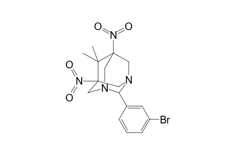 1,3-Diazatricyclo[3.3.1.1(3,7)]decane, 2-(3-bromophenyl)-6,6-dimethyl-5,7-dinitro-