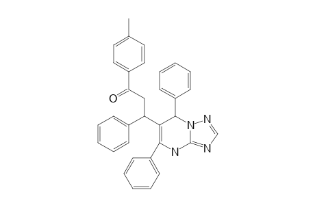 3-(4,7-DIHYDRO-5,7-DIPHENYL-1,2,4-TRIAZOLO-[1,5-A]-PYRIMIDIN-6-YL)-1-(4-METHYLPHENYL)-3-PHENYL-1-PROPANONE