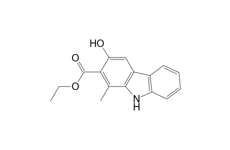 9H-Carbazole-2-carboxylic acid, 3-hydroxy-1-methyl-, ethyl ester