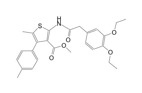 methyl 2-{[(3,4-diethoxyphenyl)acetyl]amino}-5-methyl-4-(4-methylphenyl)-3-thiophenecarboxylate