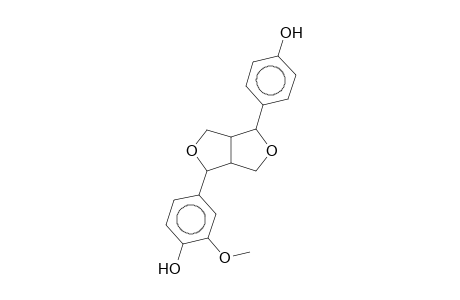 (-)-EPI-(4-HYDROXYPHENYLGUAIACYL)TETRAHYDROFUROFURAN LIGNAN , (-)-(1S,2S,5S,6R)-2-(4-HYDROXYPHENYL)-6-(3-METHOXY-4-HYDROXYPHENYL)-3,7-DIOXABICYCLO[3.3.0]OCTANE