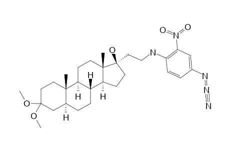 17-ALPHA-[(N-4-AZIDO-2-NITROPHENYL)-AMINOETHYL]-3,3-DIMETHOXY-5-ALPHA-ANDROSTAN-17-BETA-OL