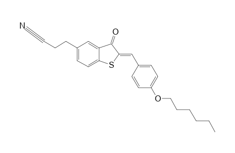 (Z)-2-(4-HEXYLOXYPHENYLMETHYLENE)-5-(2-CYANOETHYL)-BENZO-[B]-THIOPHEN-3-(2H)-ONE