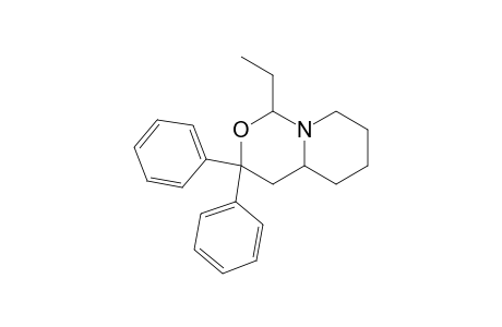 3,3-diphenyl-1-ethylhexahydro-1H,3H-pyrido[1,2-c][1,3]oxazine