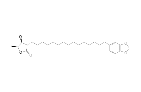 EPI-JURUENOLIDES-G;(2S,3S,4S)-3-HYDROXY-4-METHYL-2-(15'-PIPERONYL-N-PENTADECYL)-BUTANOLIDE