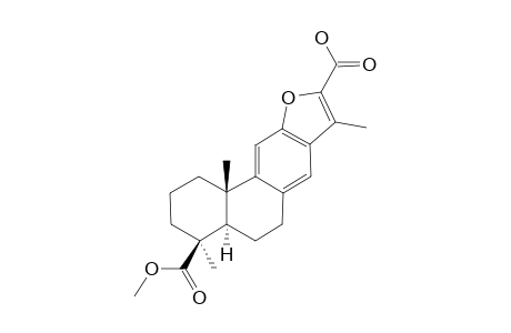 2-CARBOXY-7-BETA-METHOXYCARBONYL-3,7-ALPHA,10A-BETA-TRIMETHYL-5,6,6A,7,8,9,10,10A-OCTAHYDROPHENANTHRO-[3,2-B]-FURAN