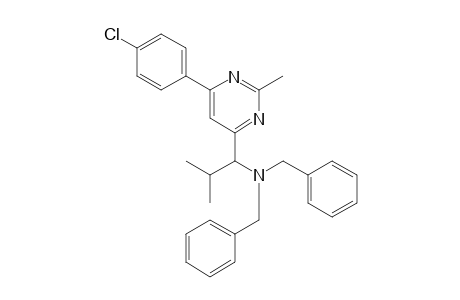 N,N-Dibenzyl-1-[6-(4-chlorophenyl)-2-methyl-4-pyrimidinyl]-2-methyl-1-propanamine