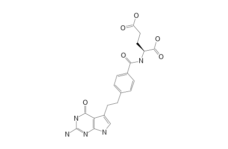 2-[[4-[2-(2-AMINO-4-OXO-4,7-DIHYDRO-1H-PYRROLO-[2,3-D]-PYRIMIDIN-5-YL)-ETHYL]-BENZOYL]-AMINO]-PENTANEDIOIC-ACID