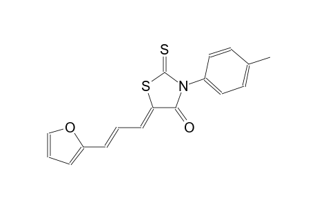 (5Z)-5-[(2E)-3-(2-furyl)-2-propenylidene]-3-(4-methylphenyl)-2-thioxo-1,3-thiazolidin-4-one