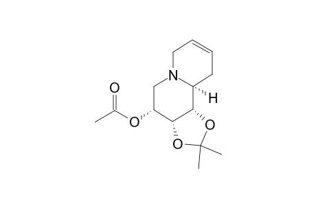 (1S,2R,3R,9AS)-3-ACETYL-1,2-O-ISOPROPYLIDENE-7,8-DIDEHYDRO-2H-QUINOLIZIDINE-1,2,3-TRIOL