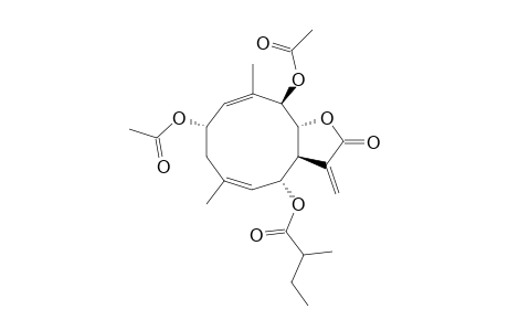 2-ALPHA,9-BETA-DIACETOXY-6-ALPHA-(2-METHYLBUTYRYLOXY)-7-BETA,8-ALPHA-CIS,CIS-GERMACRENOLIDE