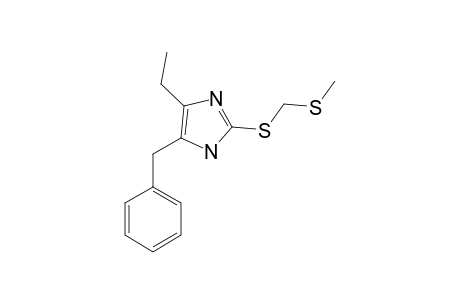 4-BENZYL-5-ETHYL-2-METHYLSULFANYLMETHYLSULFANYL-1H-IMIDAZOLE