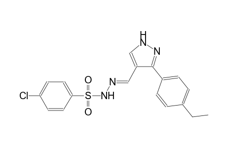 4-chloro-N'-{(E)-[3-(4-ethylphenyl)-1H-pyrazol-4-yl]methylidene}benzenesulfonohydrazide