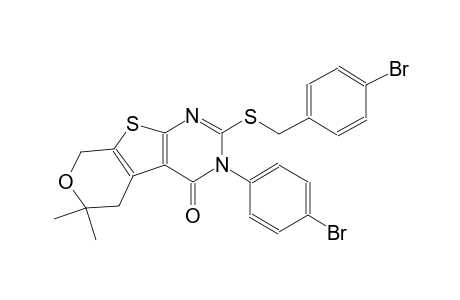 2-[(4-bromobenzyl)sulfanyl]-3-(4-bromophenyl)-6,6-dimethyl-3,5,6,8-tetrahydro-4H-pyrano[4',3':4,5]thieno[2,3-d]pyrimidin-4-one