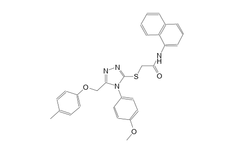 2-({4-(4-methoxyphenyl)-5-[(4-methylphenoxy)methyl]-4H-1,2,4-triazol-3-yl}sulfanyl)-N-(1-naphthyl)acetamide