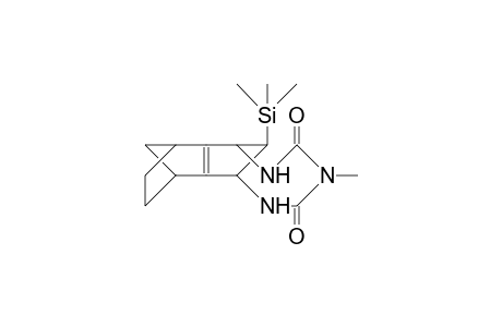 endo-11-Trimethylsilyl-9,10-diaza-syn-tetracyclo(6.2.1.1/3,6/.0/2,7)dodeca-2(7),9-diene exo-9,10-methylmaleimide adduct