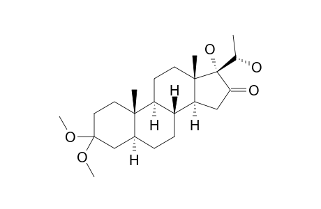 PREGNACETAL;17-ALPHA,20R-DIHYDROXY-3,3-DIMETHOXYPREGNAN-16-ONE