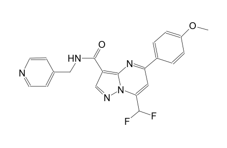 7-(difluoromethyl)-5-(4-methoxyphenyl)-N-(4-pyridinylmethyl)pyrazolo[1,5-a]pyrimidine-3-carboxamide