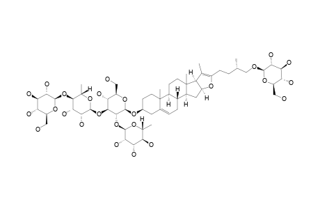 #69;26-O-BETA-D-GLUCOPYRANOSYL-3-BETA,26-DIHYDROXY-(25S)-FUROST-5,20(22)-DIENE-3-O-ALPHA-L-RHAMNOPYRANOSYL-(1->2)-[BETA-D-GLUCOPYRANOSYL-(1->4)-ALPHA-L-RHAMNOP