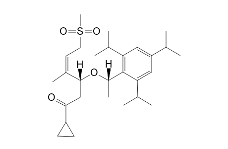 (-)-(3R,4Z)-1-CYCLOPROPYL-4-METHYL-6-(METHYLSULFONYL)-3-[(S)-1-(2,4,6-TRIISOPROPYLPHENYL)-ETHOXY]-HEX-4-EN-1-ONE