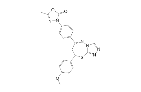 #7J;5-METHYL-3-[PARA-(8'-(4-METHOXYPHENYL)-7',8'-DIHYDRO-S-[1,2,4]-TRIAZOLO-[3,4-B]-1,3,4-THIADIAZEPINE-6'-YL)-PHENYL]-3H-2-OXO-DELTA(4)-1,3,4-OXADIAZOLE