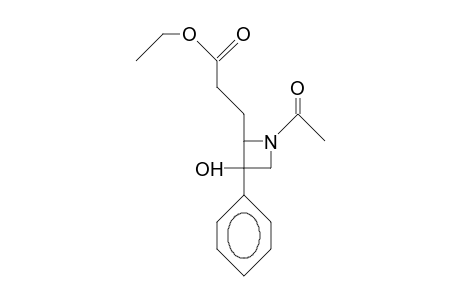 (.+-.)-(2S,3R)-N-Acetyl-2-(2-ethoxycarbonyl-ethyl)-3-hydroxy-3-phenyl-azetidine