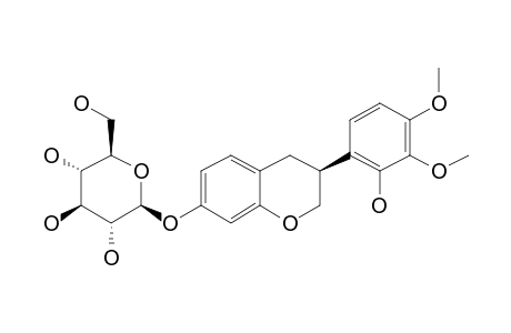 (3R)-(-)-7,2'-DIHYDROXY-3',4'-DIMETHYLISOFLAVAN-7-O-BETA-D-GLUCOPYRANOSIDE