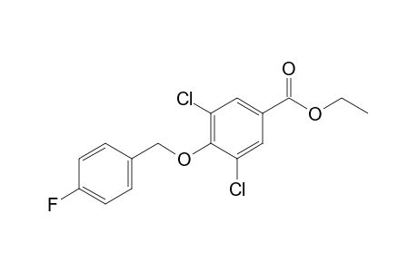 3,5-dichloro-4-[(p-fluorobenzyl)oxy]benzoic acid, ethyl ester