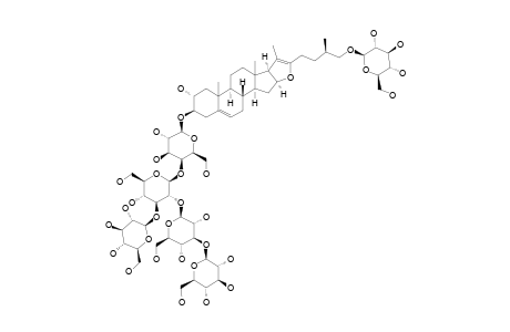 #67;CAPSICOSIDE-F;26-O-BETA-D-GLUCOPYRANOSYL-2-ALPHA,3-BETA,26-TRIHYDROXY-(25R)-5-ALPHA-FUROSTAN-20(22)-ENE-3-O-BETA-D-GLUCOPYRANOSYL-(1->3)-BETA-D-GLUCOPYRANO