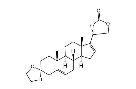 20β,21-dihydroxypregna-5,16-dien-3-one, cyclic ethylene acetal, cyclic carbonate